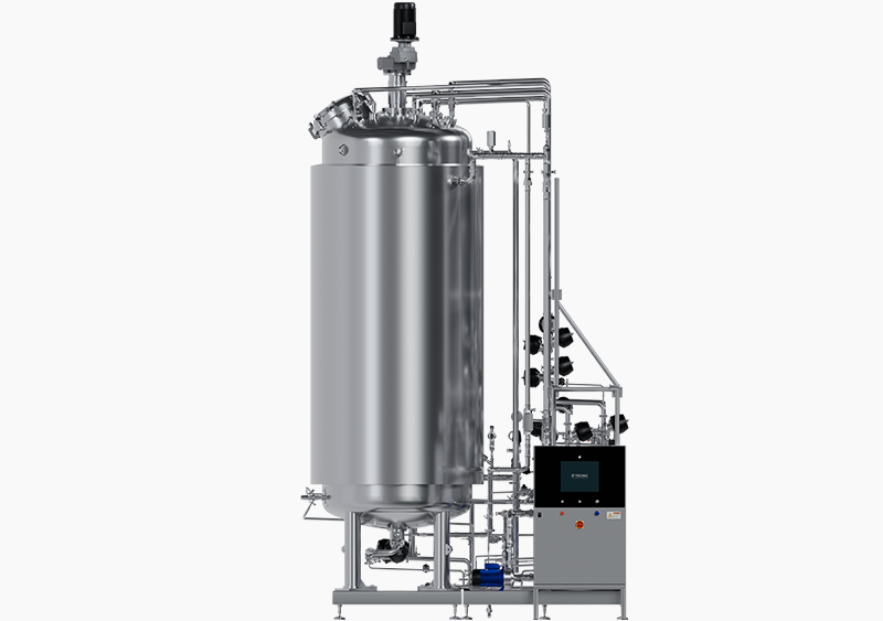 tecnic's bioprocessing equipment called eplus tank, made of stainless steel