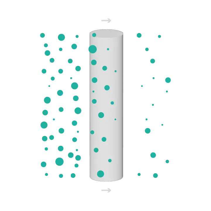 Schematic of a depth filtration system