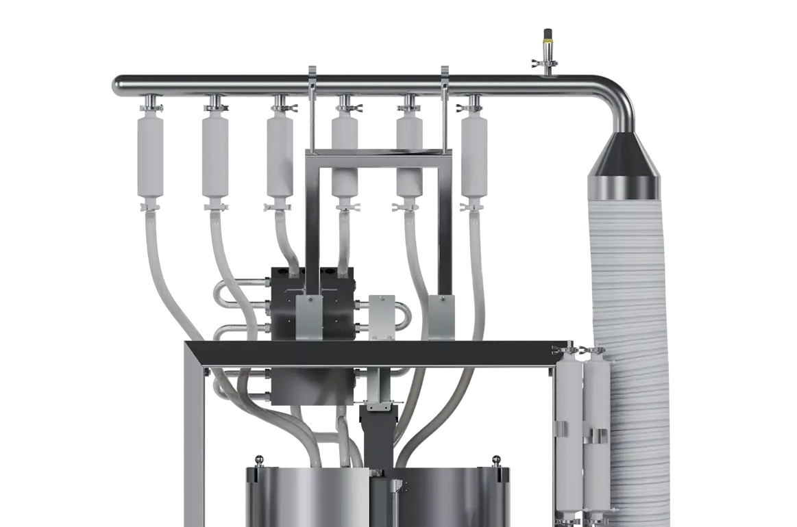 Top of TECNIC's single-use bioreactor for production plants