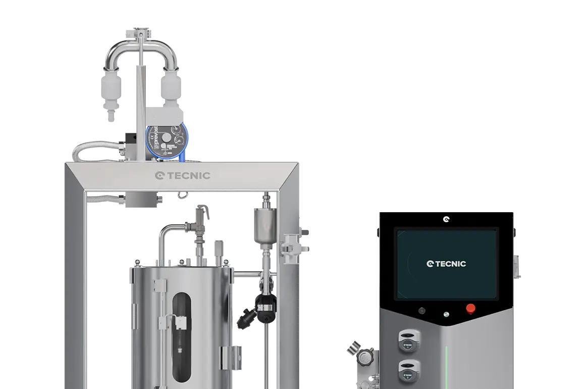 Top of TECNIC's single-use bioreactor for pilot plants